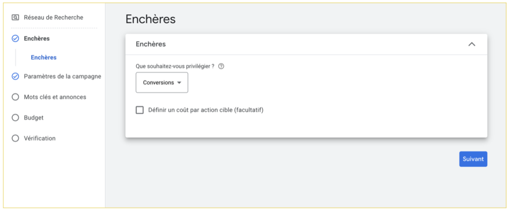 Stratégie enchères Google Ads