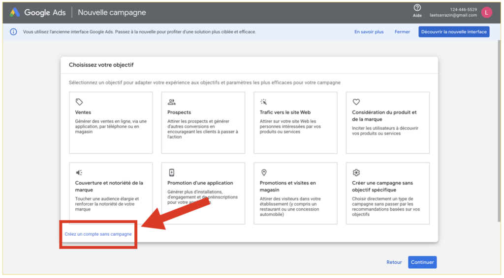 création compte Google Ads